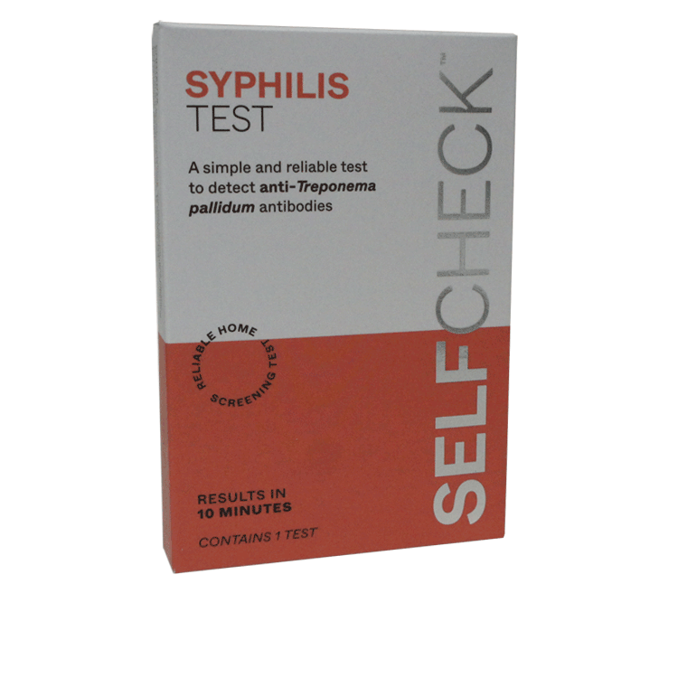 Self Check Syphilis Blood Sample Home Test x 1 + Single Use Finger Pricking Lancets x 2