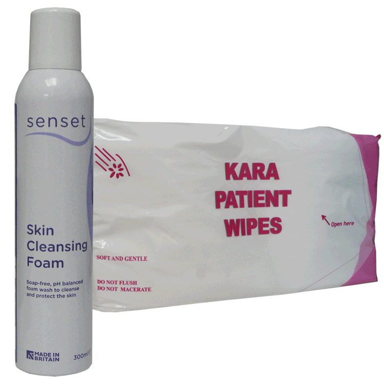 Senset Huidreinigingslotion 300 ml + KARA Zachte Patiëntendoekjes x 100