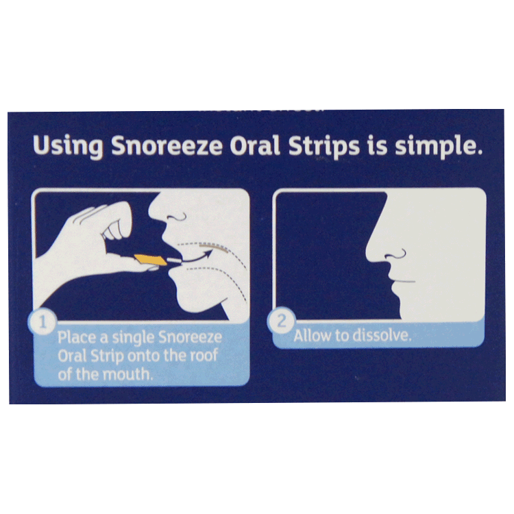 Snoreeze Snoring Relief - Oral Strips x 14 - To combat throat dryness causing snoring