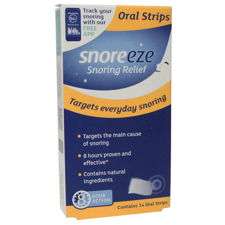 Snoreeze Snoring Relief - Oral Strips x 14 - To combat throat dryness causing snoring