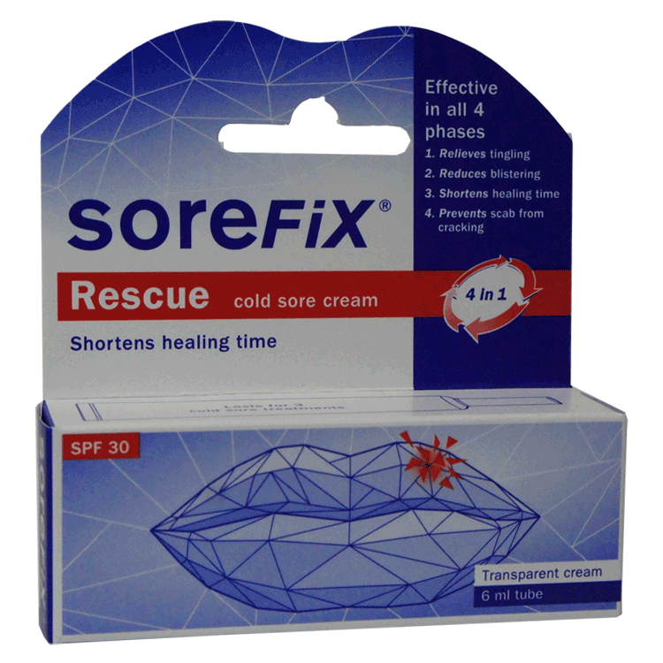 Sorefix Rescue Cold Sore Cream 6ml