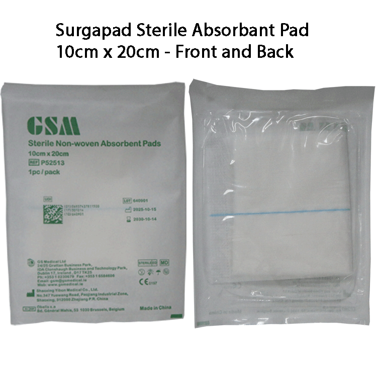 Surgapad Highly Absorbant Wound Pads 10cm x 20cm  x 1 - Sterile