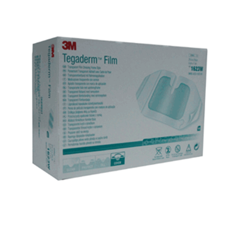 Film Tegaderm 6x7cm Ported 1623W x 100 - Pour fixer les canules