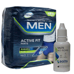 Tena for Men Active fit Pants - 2 Sizes - Pull-ups - With Salts No-Roma De-odourizer 28ml