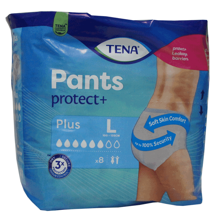 Tena Pants Plus - Extra Absorbant - Pull Ups with Elasticated Waist  -3 Sizes - Unisex