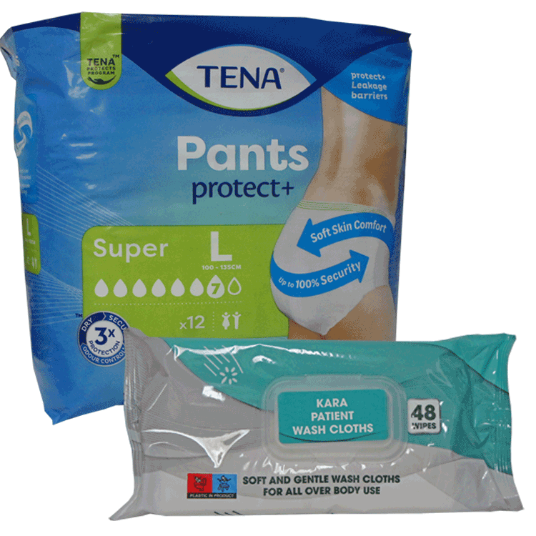 Tena Pants Plus - Extra Absorbant - Pull Ups with Elasticated Waist  -3 Sizes - Unisex