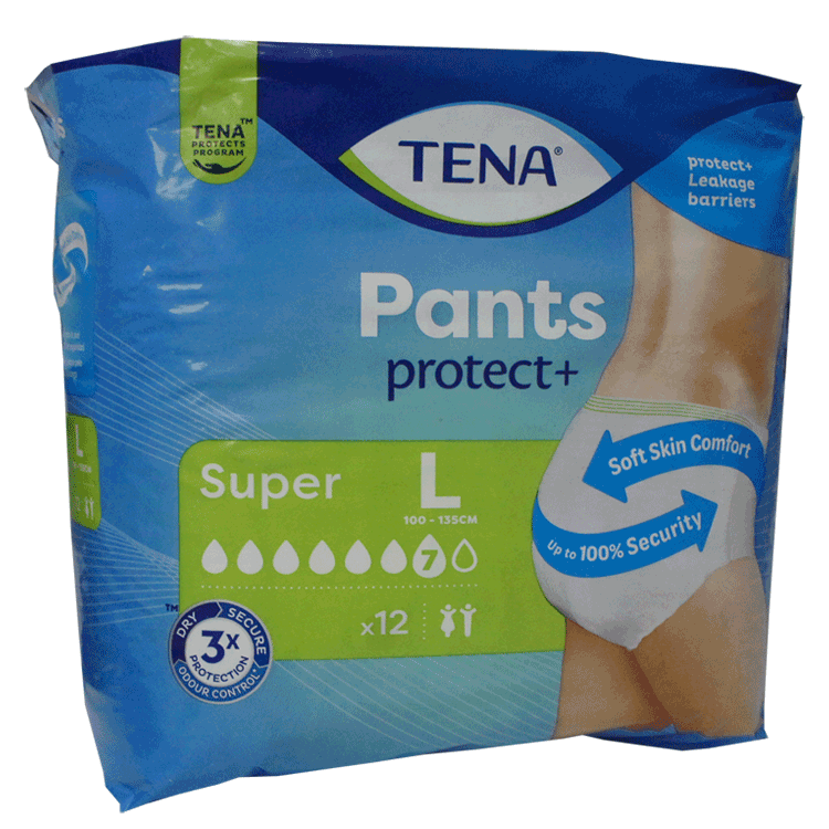 Tena Pants Protect Super - Extra Absorbant - Pull Ups with Elasticated Waist  - Unisex - 2 sizes