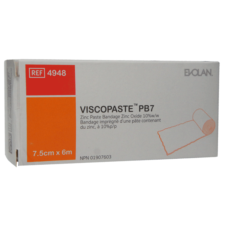 Viscopaste PB7 Zinkpastaverband 7,5 cm x 6 m