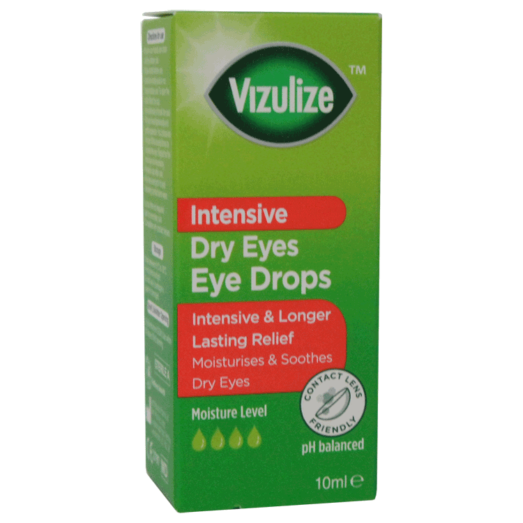 Vizulize Intensif Yeux Secs Gouttes Oculaires x 10