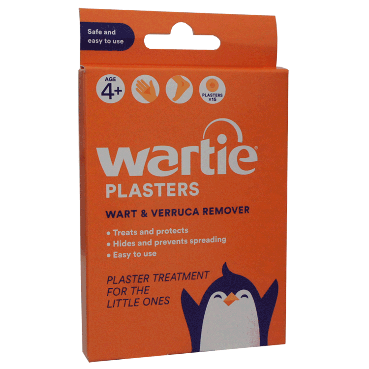 Wartie Plasters Wart and Verucca Remover x 15 - For Children over 4 years old