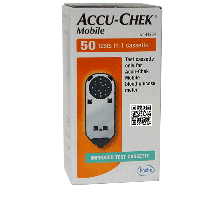 Accu-Chek Mobile x 50 - Bandelettes de test de glycémie pour le diabète
