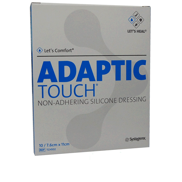 Adaptic Touch 7,6 cm x 11 cm - 10 verbanden - Antiaanbaklaag beschermend gaas