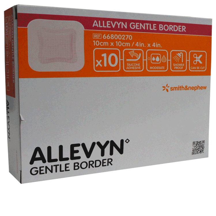 Allevyn Gentle Border 10cm x 10cm x 10 dressings