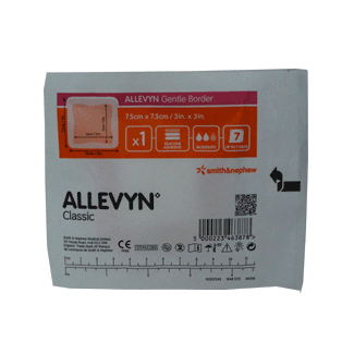 Allevyn Gentle Border 7.5cm x 7.5cm x 10 dressings