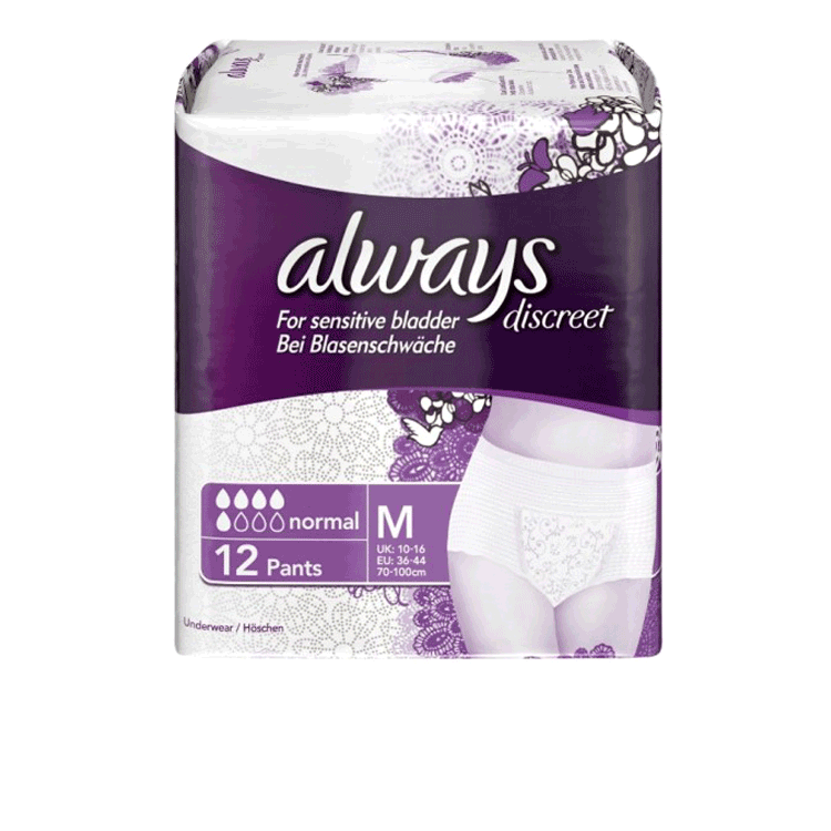 Always Discreet Pants Normal x 12 -  Medium