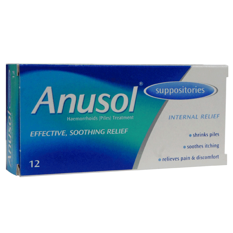 Anusol Suppositories 12's for Haemorrhoids ( Piles)