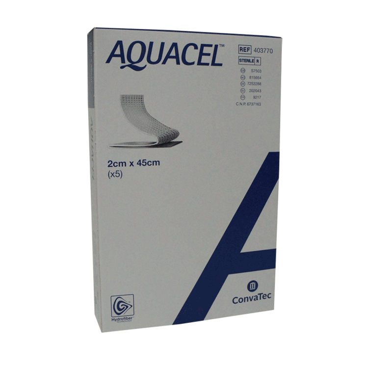 Aquacel-Band 2 cm x 45 cm breit, 5 Stück