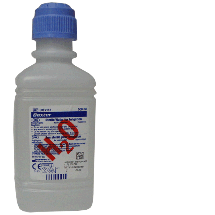 Sterile Water 500ml - For use in CPAP Machines and Wound Irrigation