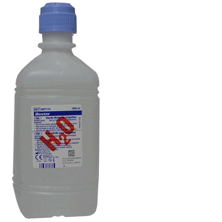 Sterile Water 1000ml - For use in CPAP Machines and Wound Irrigation
