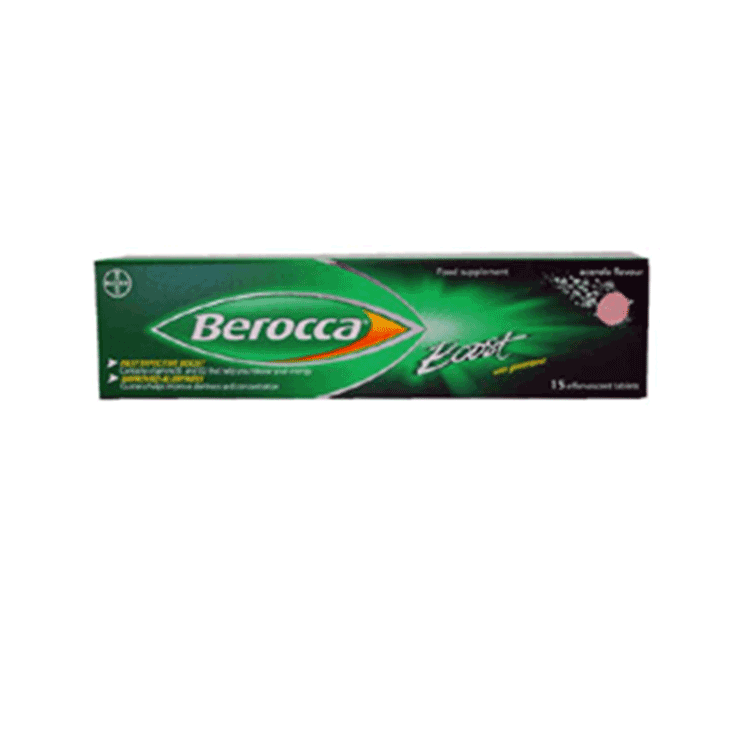 Berocca Boost x 15  - Effervescent tablets with Guarana.