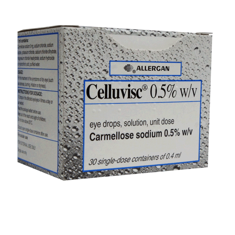 Celluvisc 0.5% Single use Preservative Free  vials x 30 - Lubricant for dry eyes