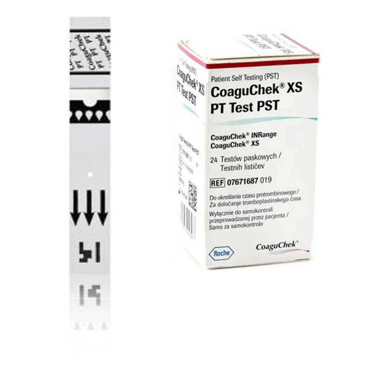 CoaguChek XS Prothrombin Clotting Time Test Strips x 24 - For Checking INR
