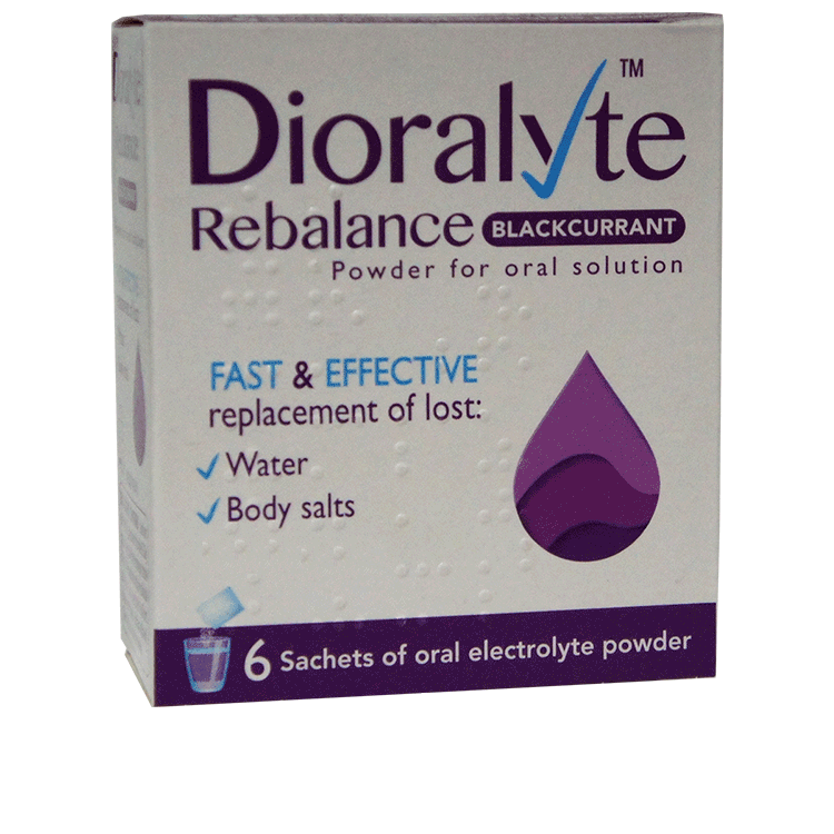 Dioralyte Rebalance Sachets Blackcurrant x 6 - For dehydration