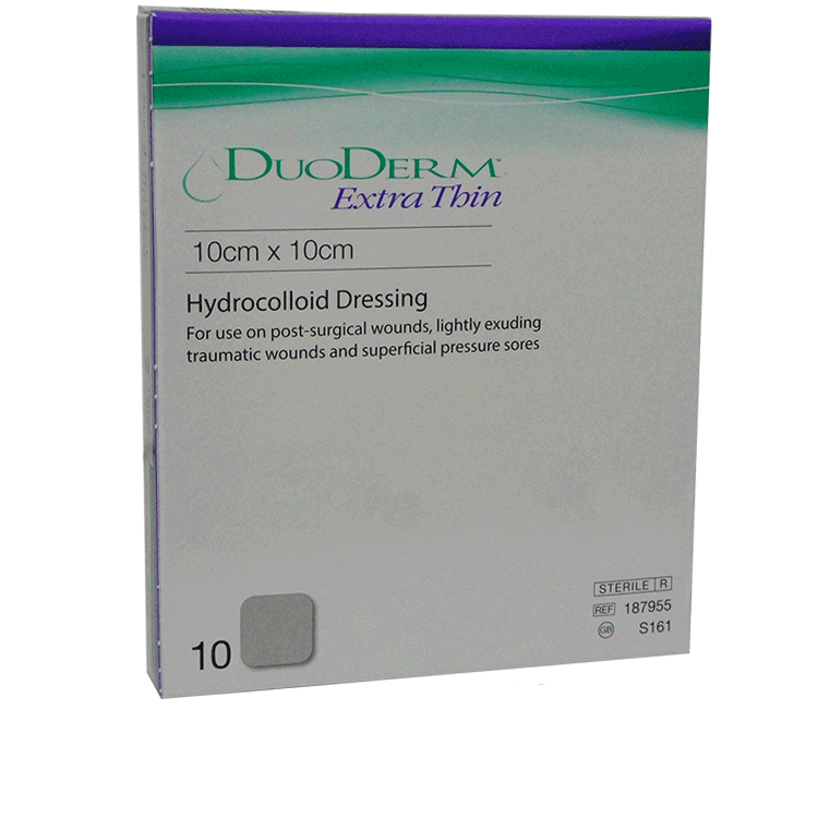 Pansements hydrocolloïdes extra-fins Duoderm 10 cm x 10 cm x 10 pièces
