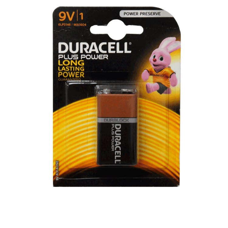 Duracell 9 Volt battery x 1