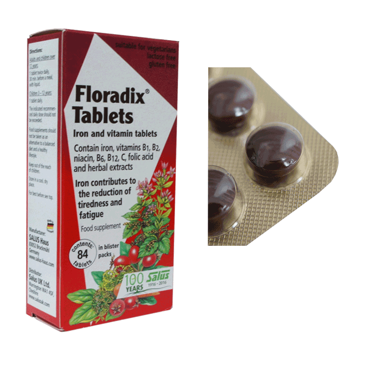 Floradix Iron and Vitamin Tablets x 84