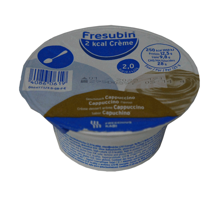 Crème Cappucino Fresubin 2Kcal 125g x 4 - Dessert crémeux épais façon yaourt