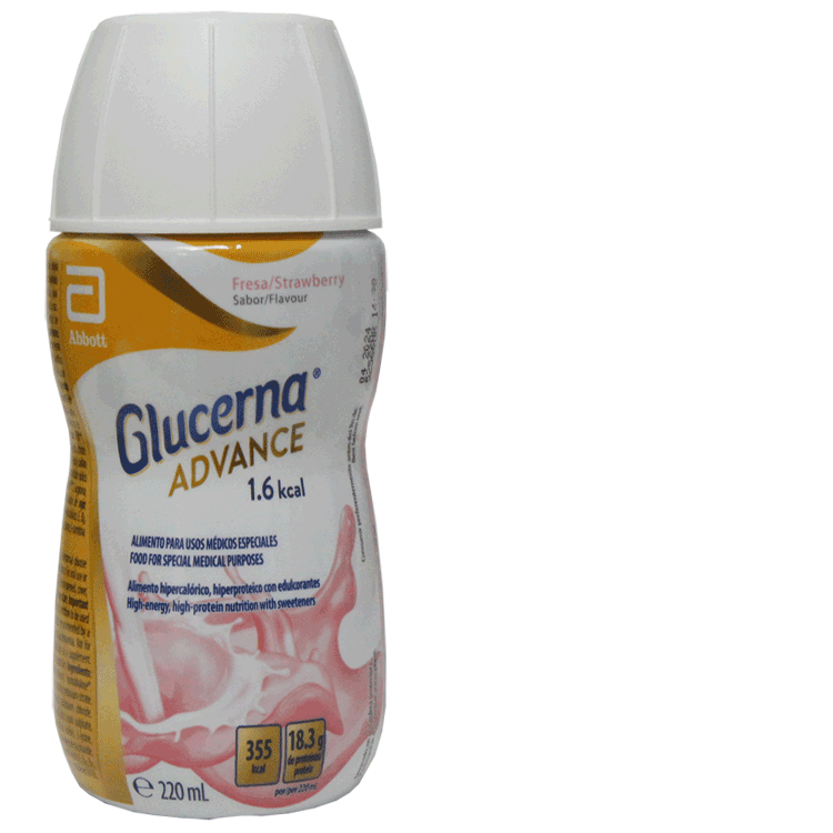 Glucerna Advance 1,6 kcal x 220ml x 1 - Arômes Fraise/Café/Vanille Avec/Sans Tétine