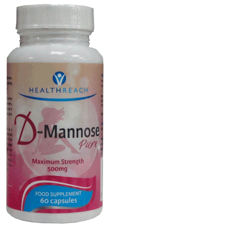 Healthreach D-Mannose 500 mg x 60 Kapseln – Für einfache Harnwegsinfektionen
