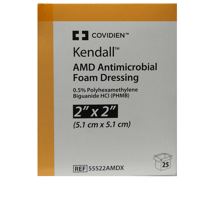 Kendall antimicrobiële schuimwondverbanden (AMD) 5,1 cm x 5,1 cm - x 5