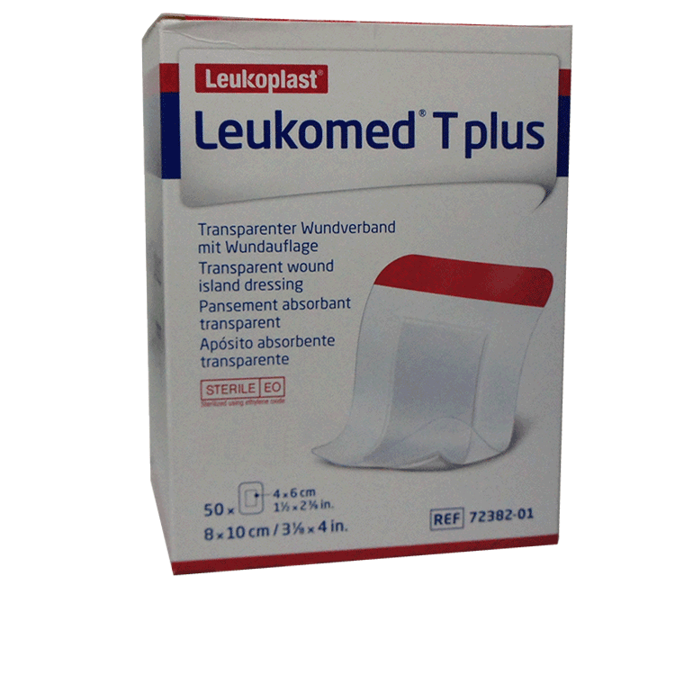 Leukomed T Plus 8cm x 10cm x 10 dressings