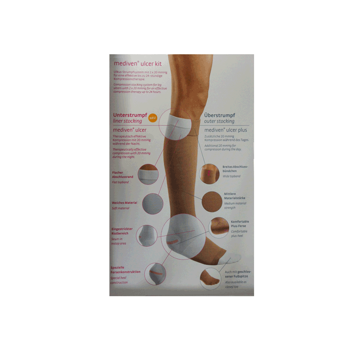 Mediven Leg/ Calf Ulcer Kits  - 7 Width Sizes - Regular Length Sock  ( 39 to 44cm )