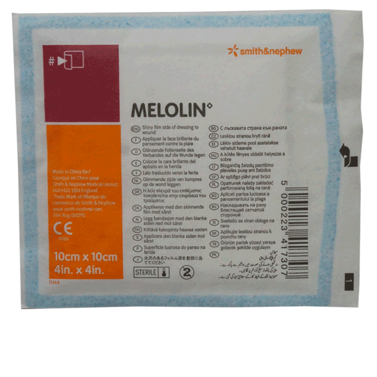 Melolin 10cm x 10cm - 5 Dressings - Non Adherent Dressings with choice of adhesive tapes