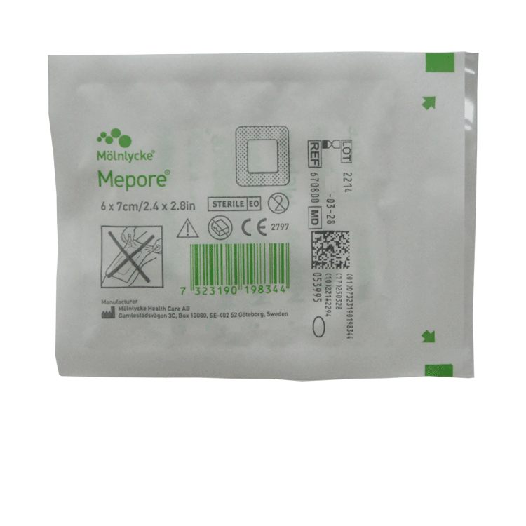 Mepore 6xm x 7cm Non Adhesive Dressing with Adhesive Border x 10