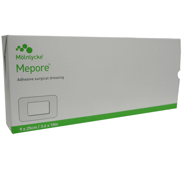 Pansement non adhésif Mepore 9xm x 25cm avec bordure adhésive x 3