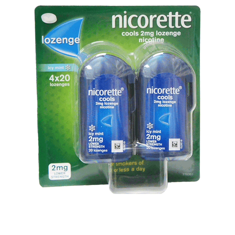 Nicorette Cools 2mg Nicotine Lozenges 4 x 20 - Icy White
