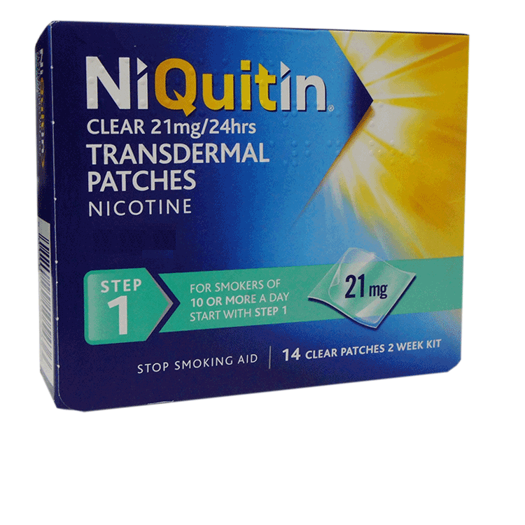 NiQuitin Clear 21 mg pleisters x 14 pleisters - Hulp bij het stoppen met roken