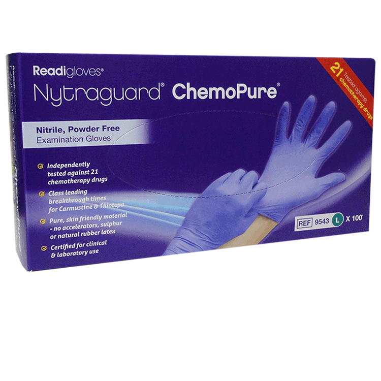 Gants en nitrile Nytraguard - Sans poudre - Grand x 100
