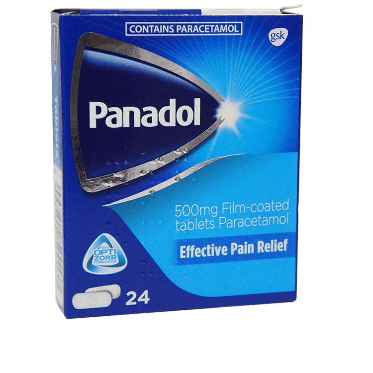 Panadol Filmbeschichtete 500 mg Paracetamol-Tabletten x 24 - Leicht zu schlucken