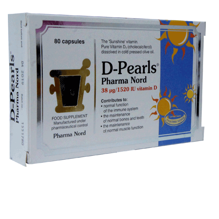 Bioactive 38mcg D-Pearls x 80 capsules- 1520iu - 80 day supply