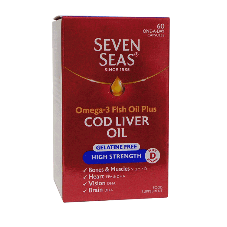 Seven Seas Hi-Strength Levertraan x 60 capsules