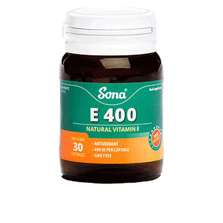 Sona Vitamin E 400iu capsules x 30 - One a Day