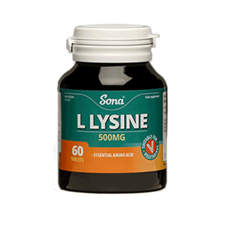 Sona Lysine 500mg x 60 - To speed the healing of cold sores