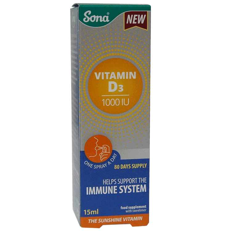 Sona Vitamin D3 ( 1000iu ) Mouthspray x 15ml