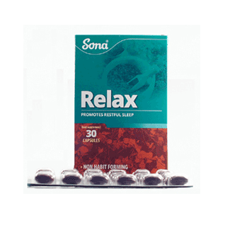 Sona Relax Kapseln x 30 - Pflanzliches Heilmittel zur Reduzierung von Verspannungen und zur Schlafförderung