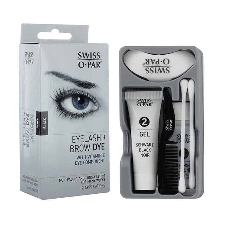 Kit de teinture pour cils et sourcils SWISS O PAR - Noir